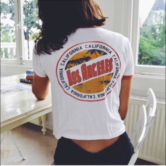 Brandy Melville Los Angeles California Logo Tshirt - Picture 3 of 10